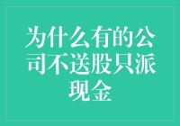 为什么有的公司不送股只派现金——现金流的重要性与股东利益最大化策略