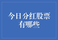 A股今日分红股票盘点：价值投资新视角