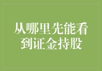 证金公司持股信息的多渠道查询与分析