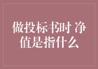 做投标书时，净值是指什么？——别让我再解释净哪不对了