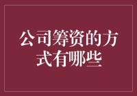 多种筹资方式助力公司发展：策略与分析