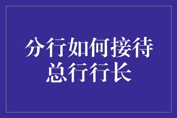 分行如何接待总行行长