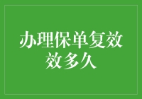 保单复效流程解析：多久能恢复保障？