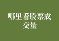 股市高手秘籍：哪里能找到传说中的股票成交量？