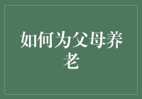 构建和谐的家庭养老体系：为父母养老之道