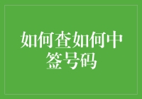 如何查询摇号中签号码：一份详尽指南