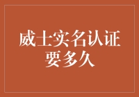 威士实名认证要多久？别急，我们来聊聊等的艺术