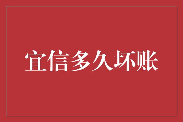 宜信多久坏账