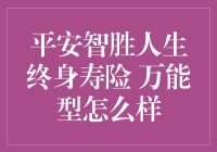 平安智胜人生终身寿险 万能型：打造您的财务安全网