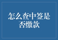 中签了？别慌！教你如何快速查询并顺利缴款！