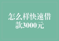 如何快速借款3000元：详尽指南