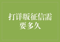 打详版征信需要多久：征信查询全程解析