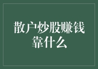 散户炒股赚钱的真谛：机遇与策略的双重视角