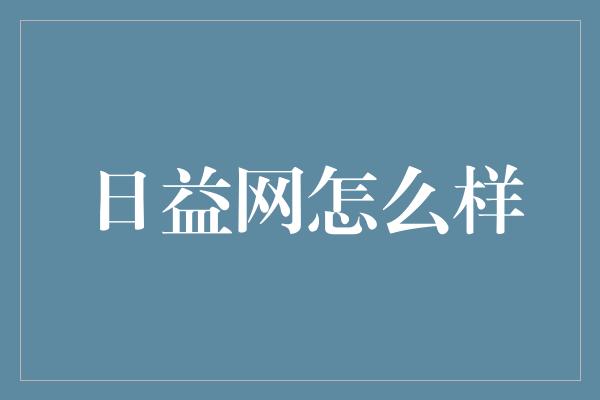 日益网怎么样