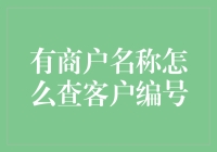 有商户名称怎么查客户编号？