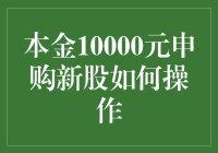 本金10000元申购新股，我该如何操作？——菜鸟的新股申购指南