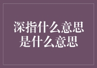 深指什么意思是什么意思：一场语言游戏的深度探索