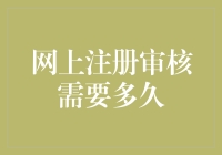 网上注册审核需要多久？——慢工出细活嘛！