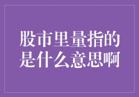 股市里量指的是什么意思啊？我可不想做股市里的量贩子