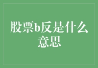 股票B反是什么意思？股市新手必看攻略！