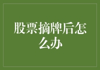 股票摘牌后的自救指南：从股市英雄到创业怪才的变身之路