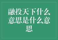 融投天下的概念及其在现代金融体系中的意义