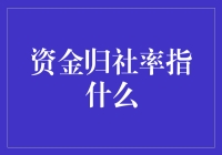 资金归社率是什么意思？如何理解这一指标？