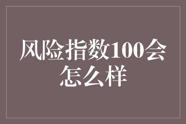 风险指数100会怎么样